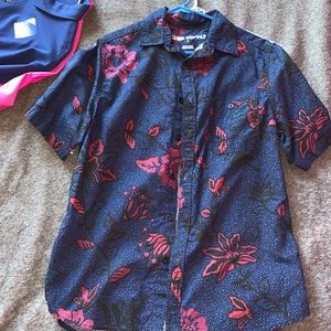 Flower Button Down Shirt